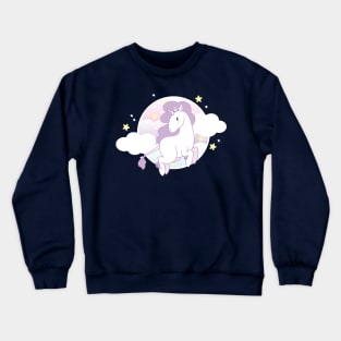 Purple unicorn Crewneck Sweatshirt